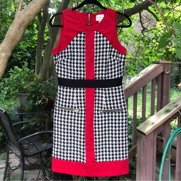 Vintage ECI New York Houndstooth Pinup Dress👠 - Picture 10 of 11